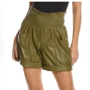 NWT Trina Turk Baristo Faux Leather Shorts